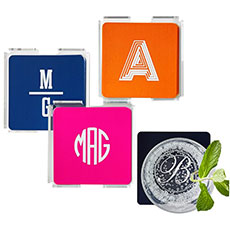 Personalized Letterpress Coasters