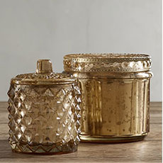 Crystal Lidded Candles